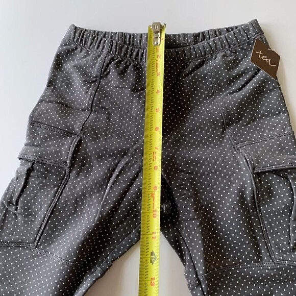 NWT Tea Collection Girl Pin Dot French Terry Cargo Pants 10 Years - Picture 14 of 15